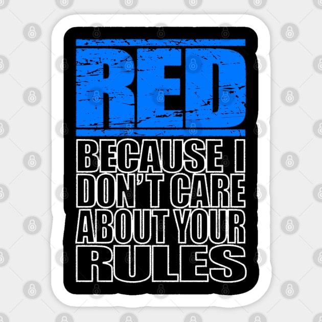 Red tee-shirt Sticker by darkside1 designs